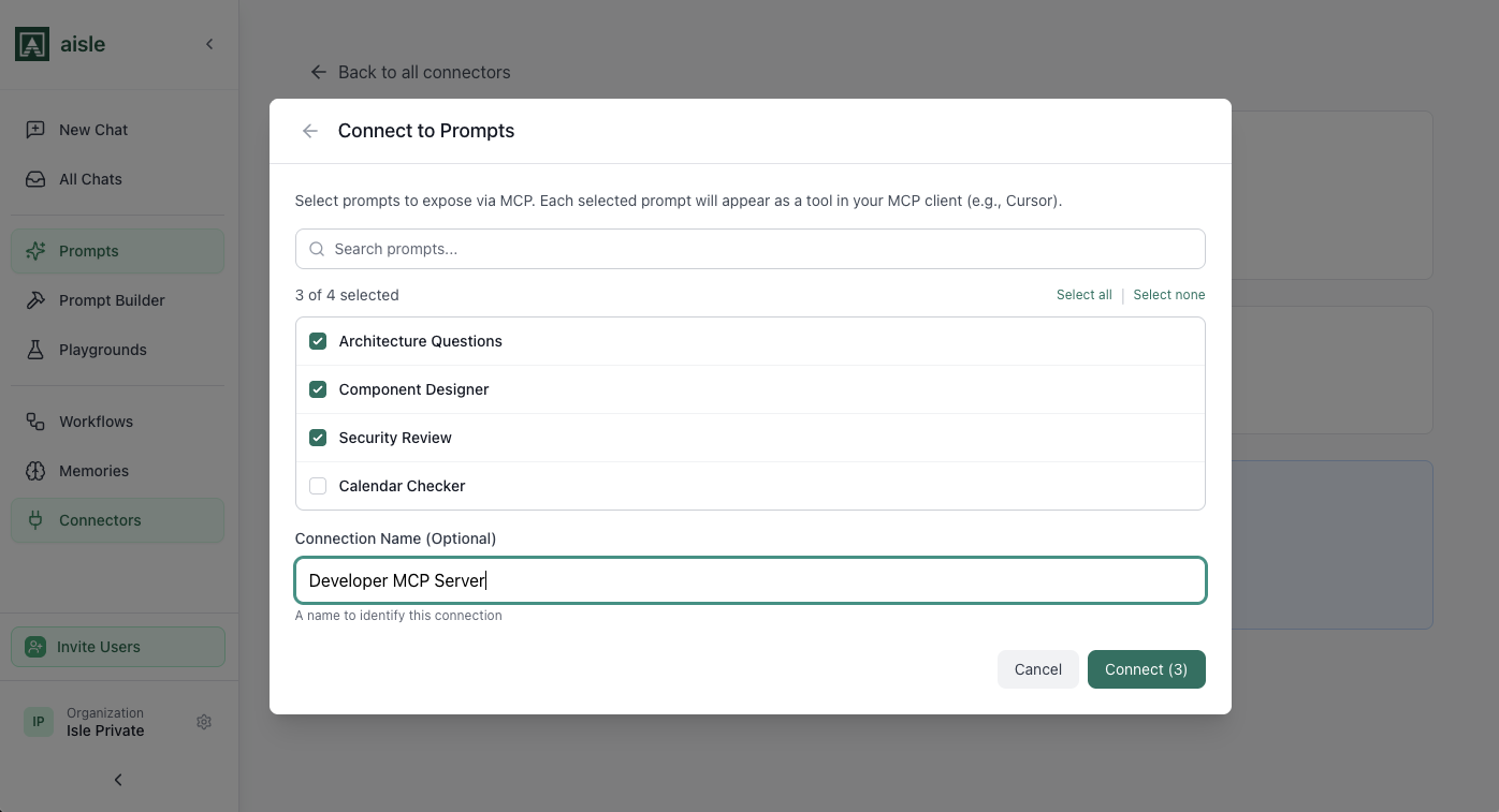 Prompt MCP Settings